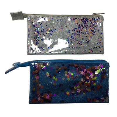 Kids glitter funny pencil case