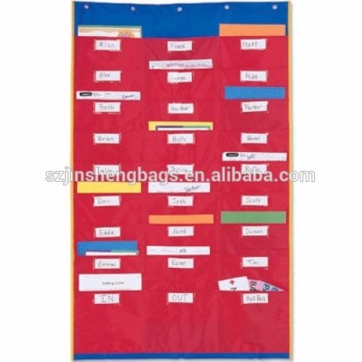 Hanging file organization station pocket chart